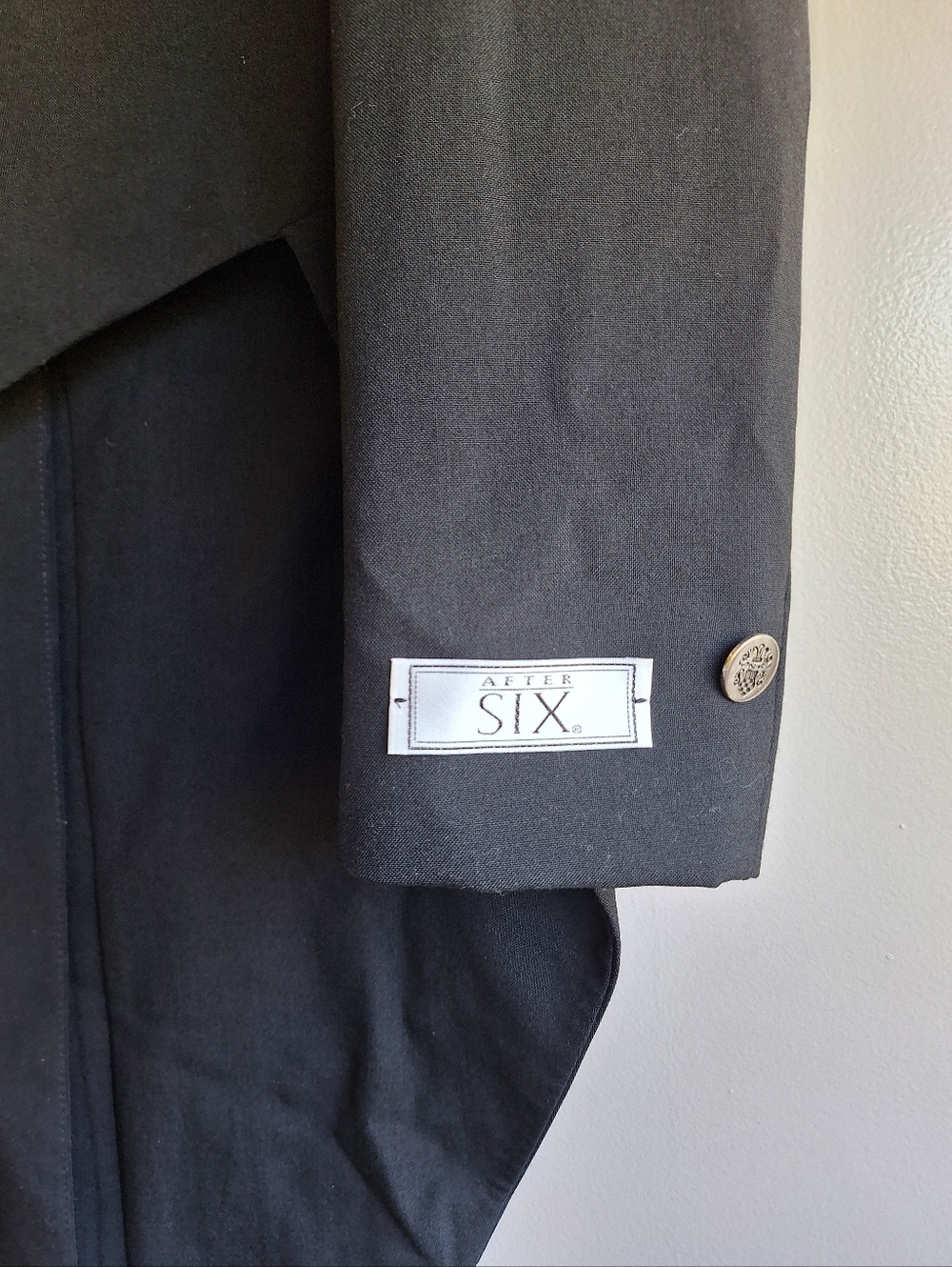 Expressions After Six Men's Black Formal Tailcoat Tuxedo Jacket - Size ~40R New - Picture 3 of 8